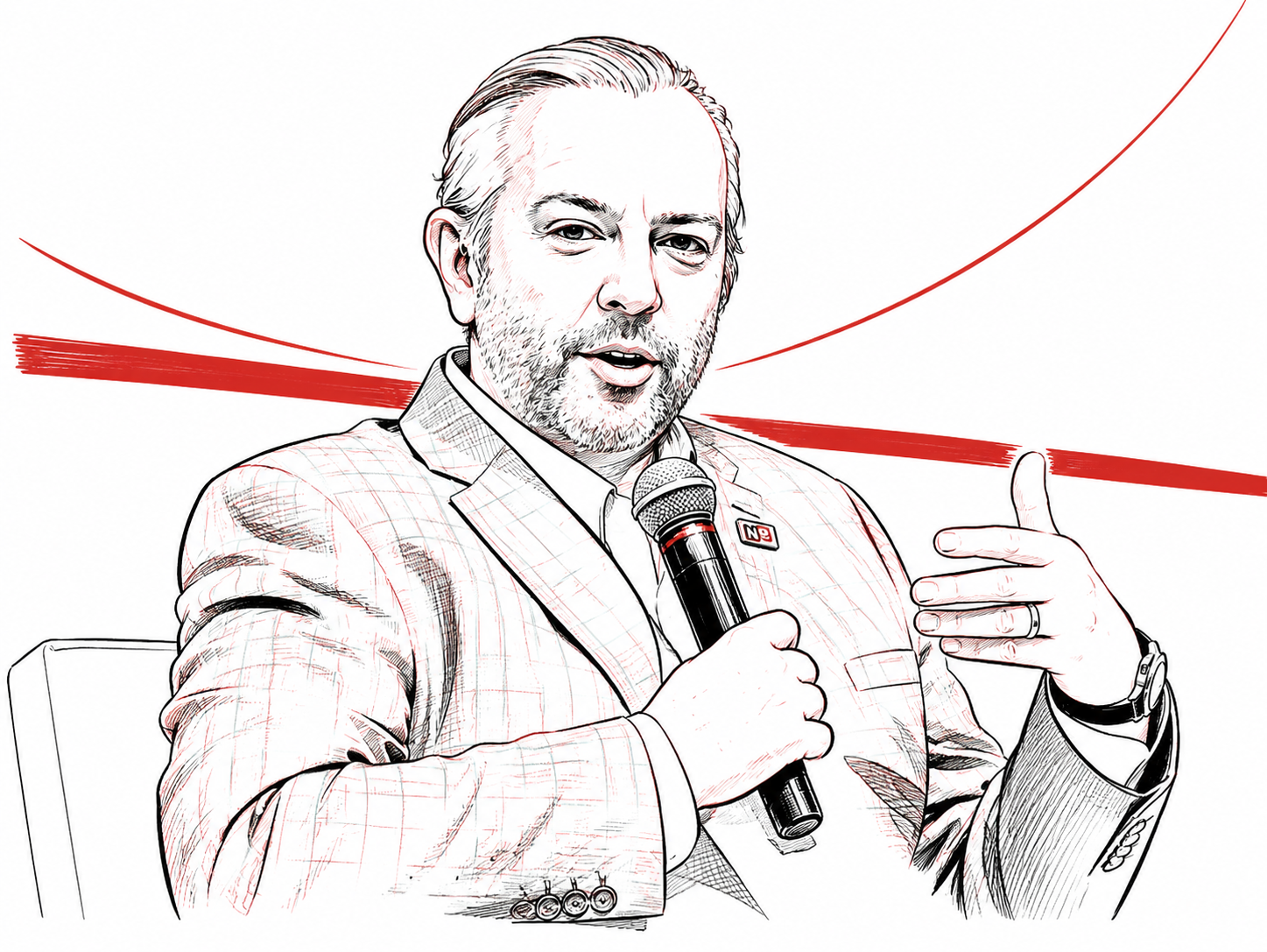 Illustration of Pelle Brændgaard, founder of Economico